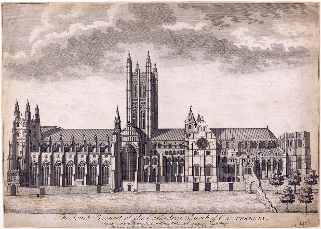 Canterbury Katedrali, c.1716-37 by James Cole