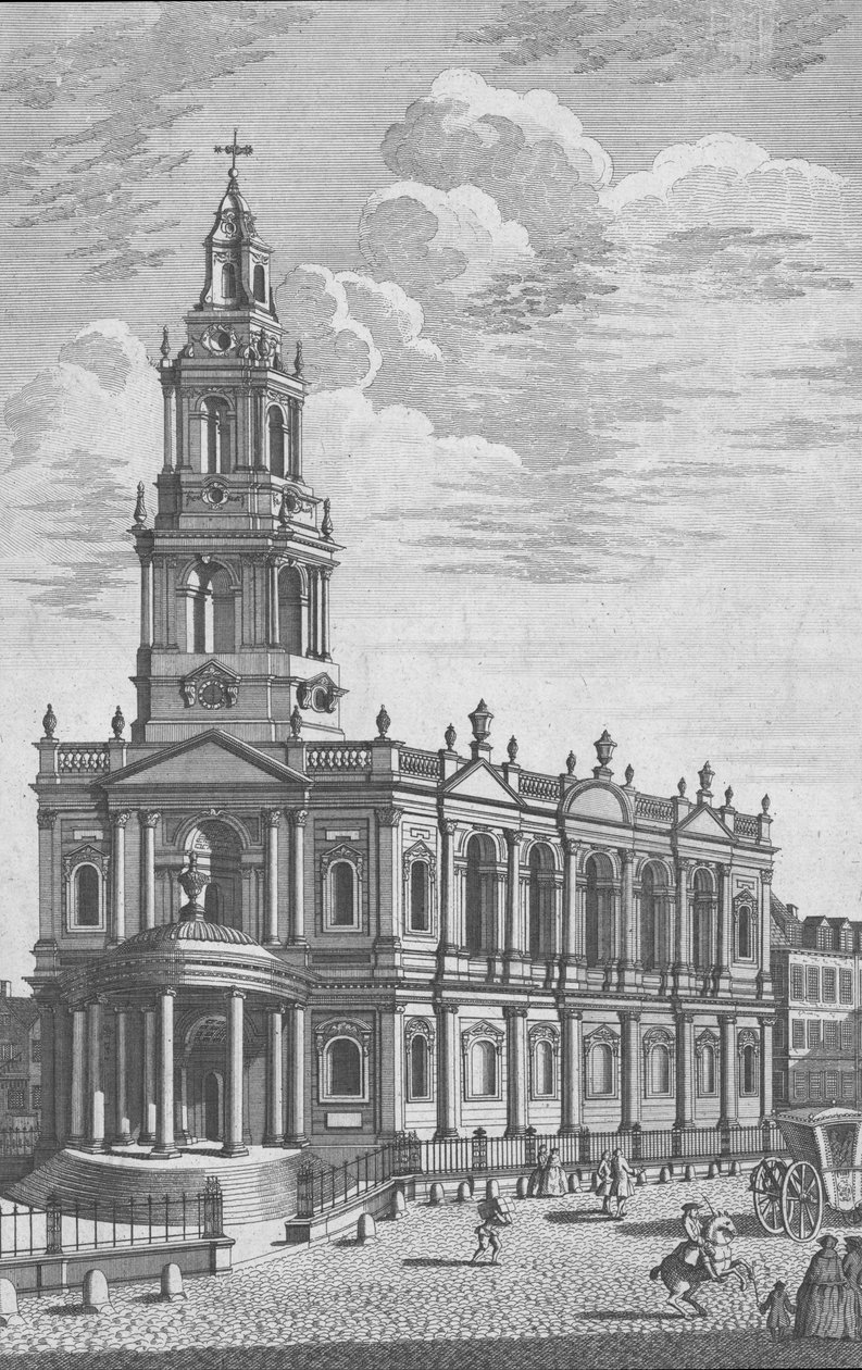 St Marys Kilisesi, Strand, Londra, 18. yüzyılın ortalarında by James Cole