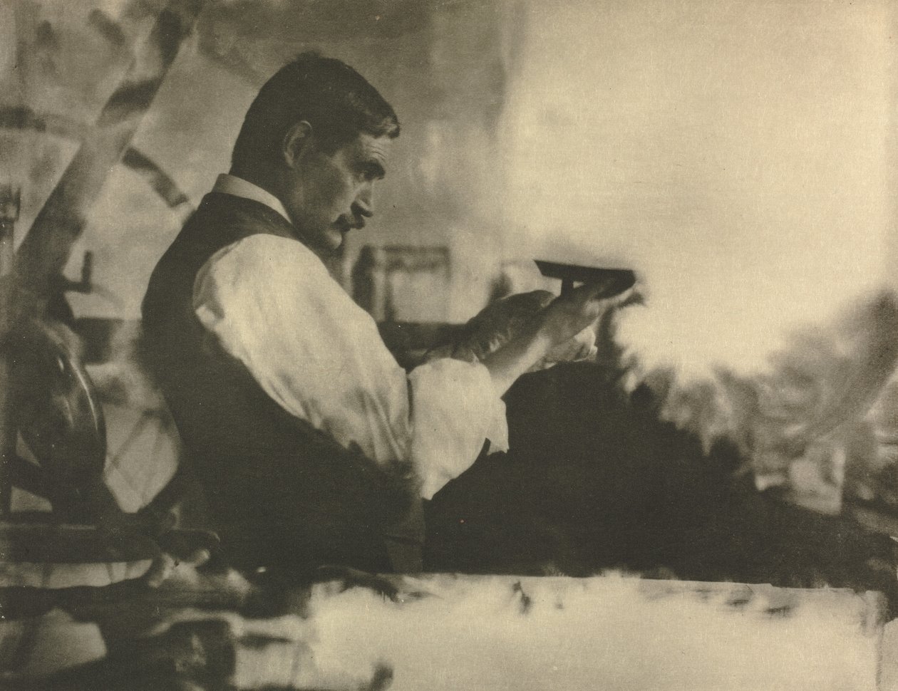Kamera Çalışması: Gravür Yazıcısı - William Strang, Av., A.R.A., 1907. by James Craig Annan