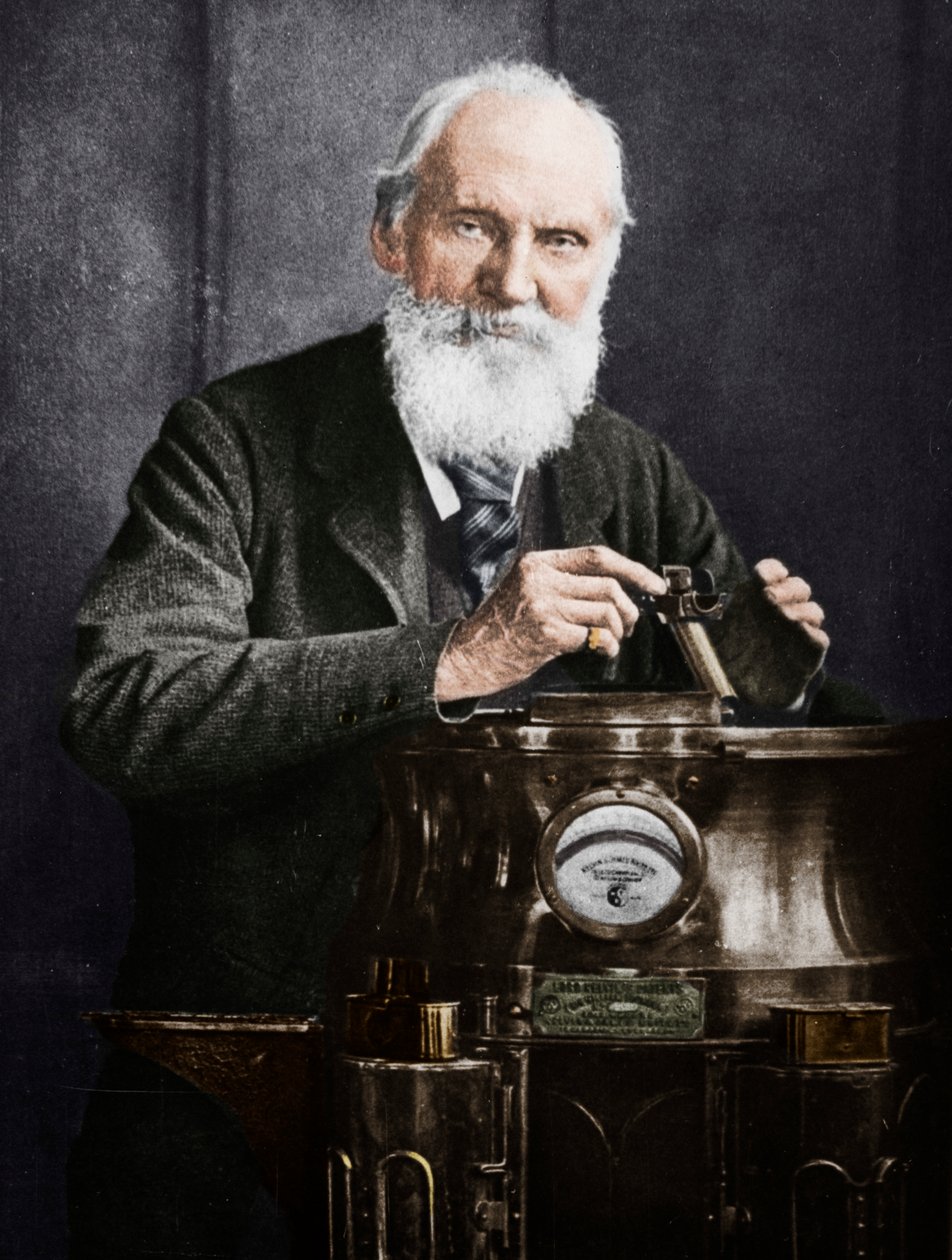 Lord Kelvin, İskoç matematikçi ve fizikçi, pusulasıyla, 1902 by James Craig Annan