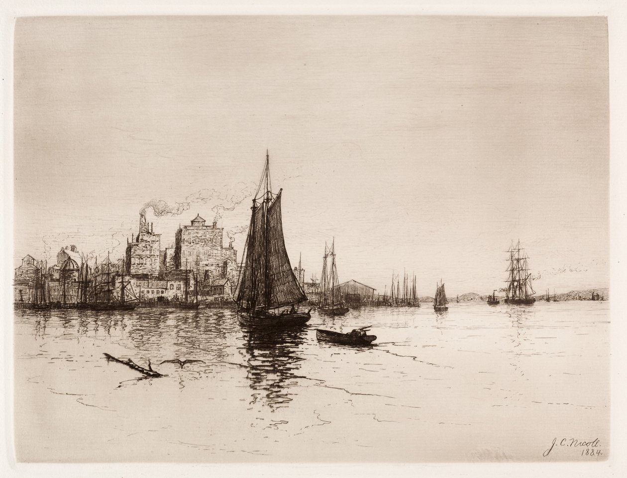 Liman Sahnesi, 1884. by James Craig Nicoll