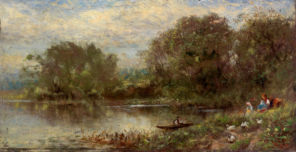 Palamut denen manzara, 19. yüzyıl. by James Crawford Thom