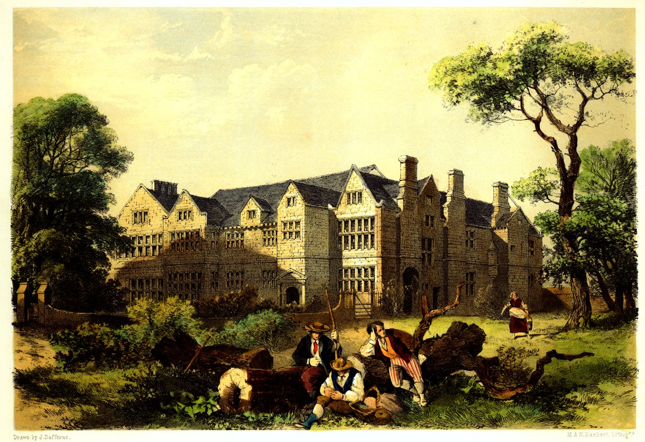 Sawston Salonu, Cambridgeshire, 1848 by James Dafforne