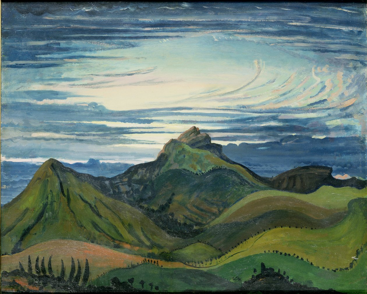 Pirenelerde Gün Batımı, c.1912-13 by James Dickson Innes