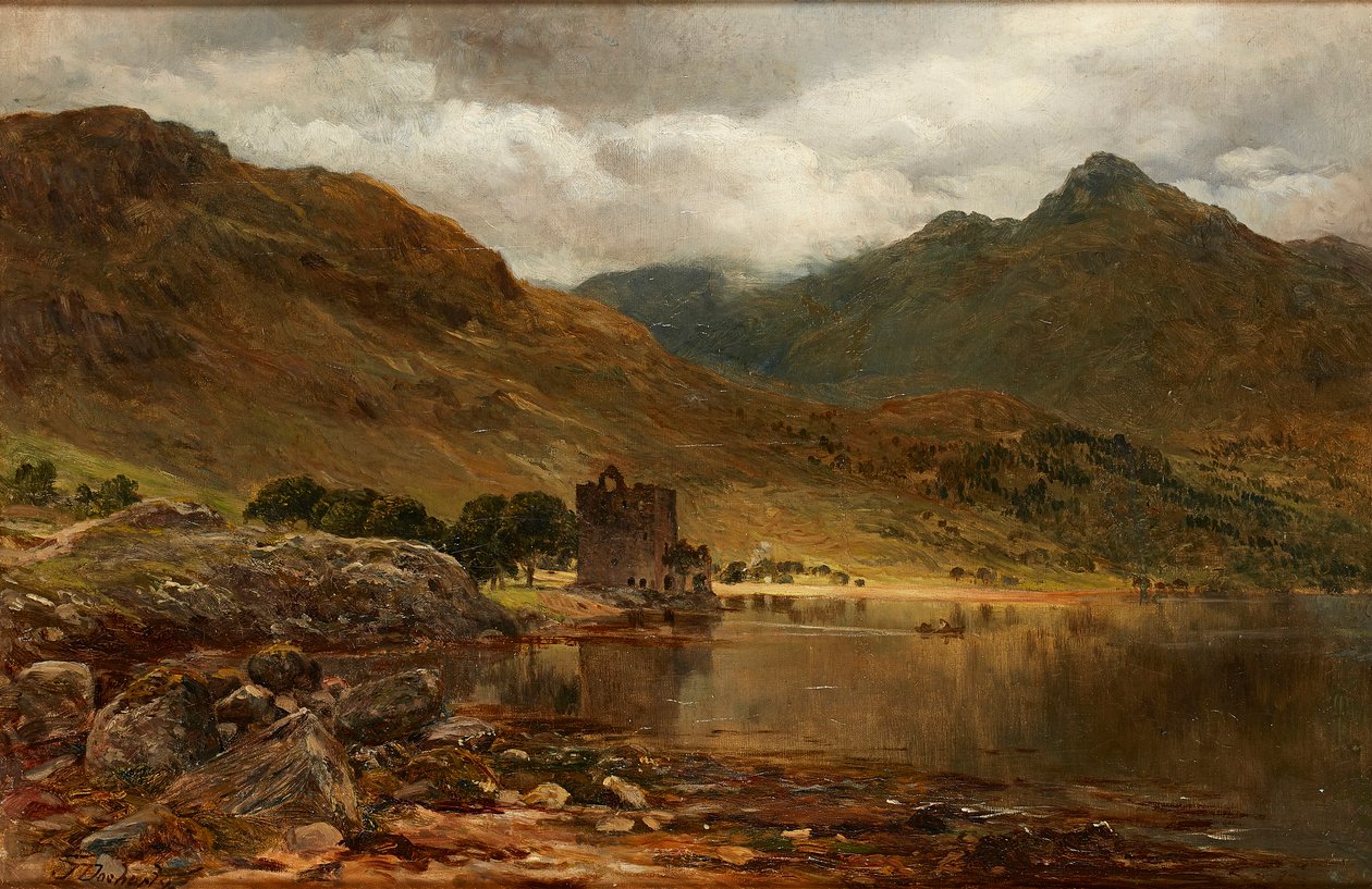 Carrick Kalesi, Loch Goil (tuval üzerine yağlı boya) by James Docharty