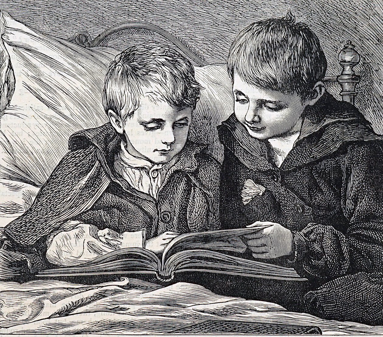 Kardeşleri tasvir eden illüstrasyon by James Dromgole Linton