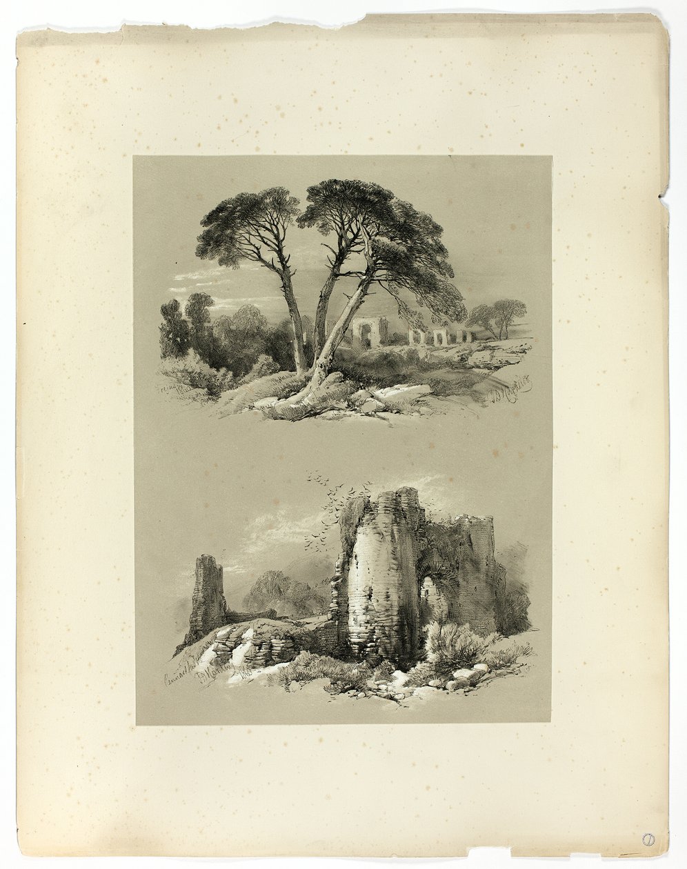 Pitoresk Seçimlerden Frejus ve Pennard Kalesi by James Duffield Harding