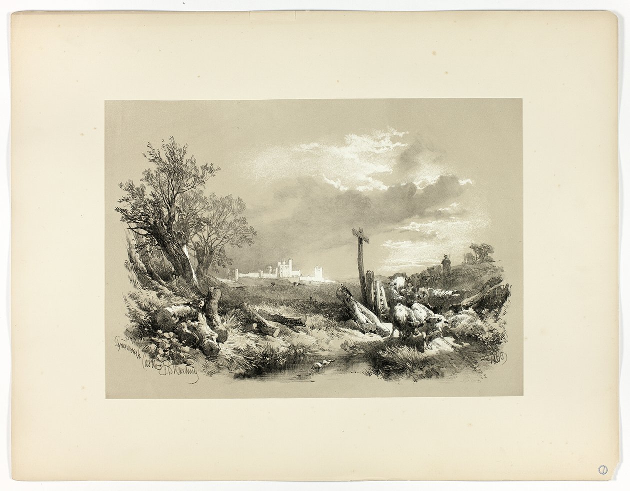 Pitoresk Seçimlerden Tynemouth Kalesi by James Duffield Harding