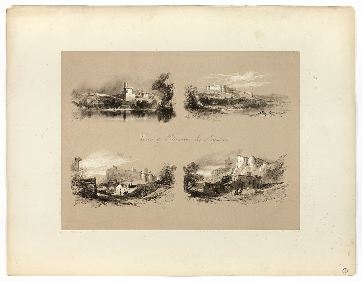 Pitoresk Seçimlerden Villeneuve les Avignon Manzaraları by James Duffield Harding
