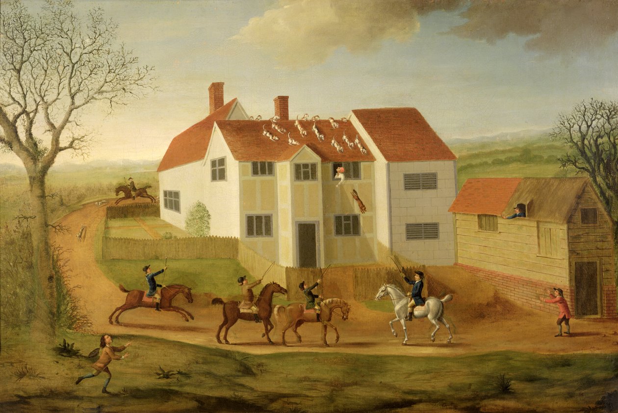 John Sidey ve Köpekleri, Suffolk, Hadleigh yakınlarındaki bir Çiftlik Evinde by James Dunthorne