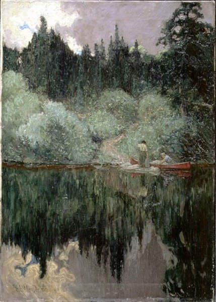 Yağmurdan Sonra Temizleme, Magnetawan Nehri, Ontario by James Edward Hervey Macdonald