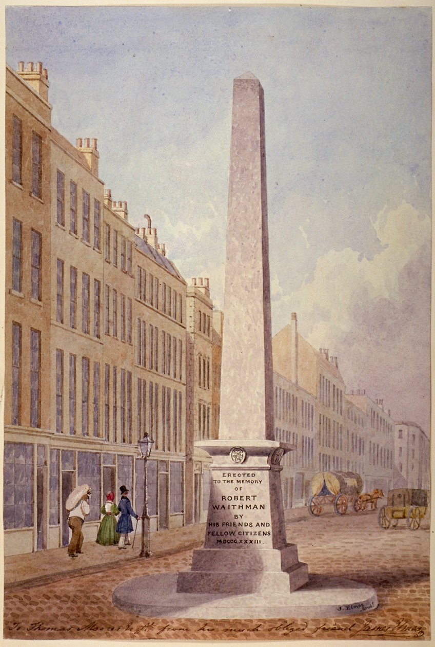 Farringdon Street ve Fleet Street kavşağında Anıtı, City of London, 1833 by James Elmes