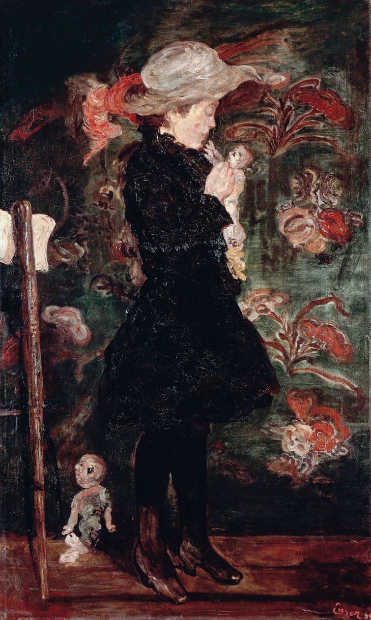 Oyuncak bebekli çocuk by James Ensor