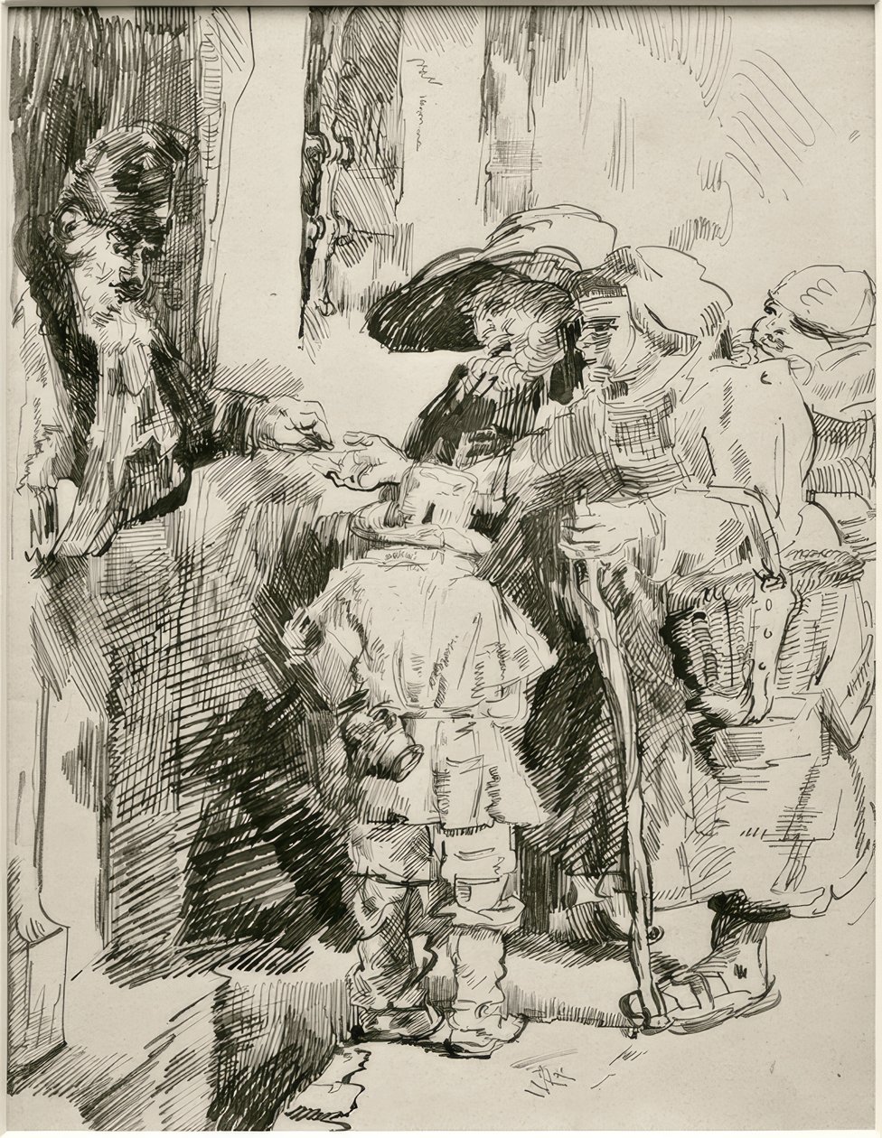 Ön kapıda dilenciler by James Sidney Ensor