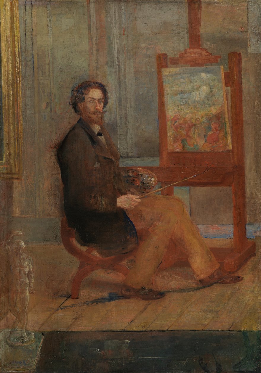 Ensor şövale başında by James Ensor
