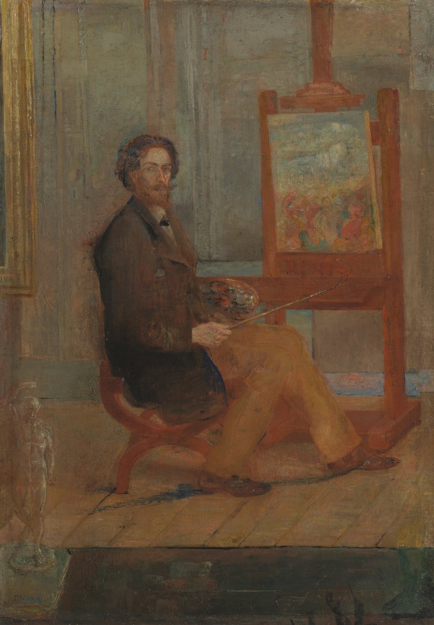 Ensor Şövalesinde, c.1886 (tuval üzerine yağlıboya) by James Ensor