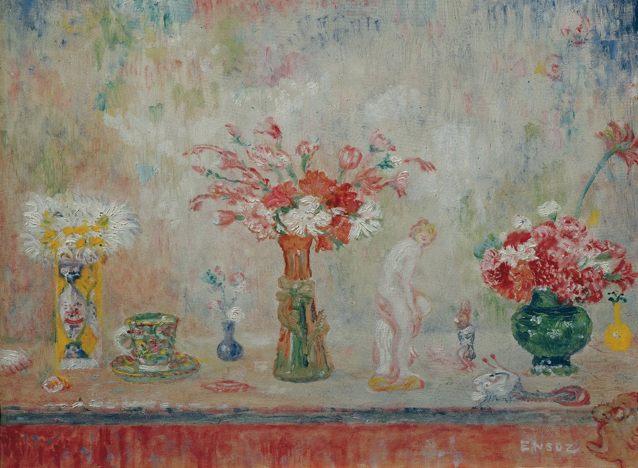Fantastik natürmort, c. 1917. by James Ensor