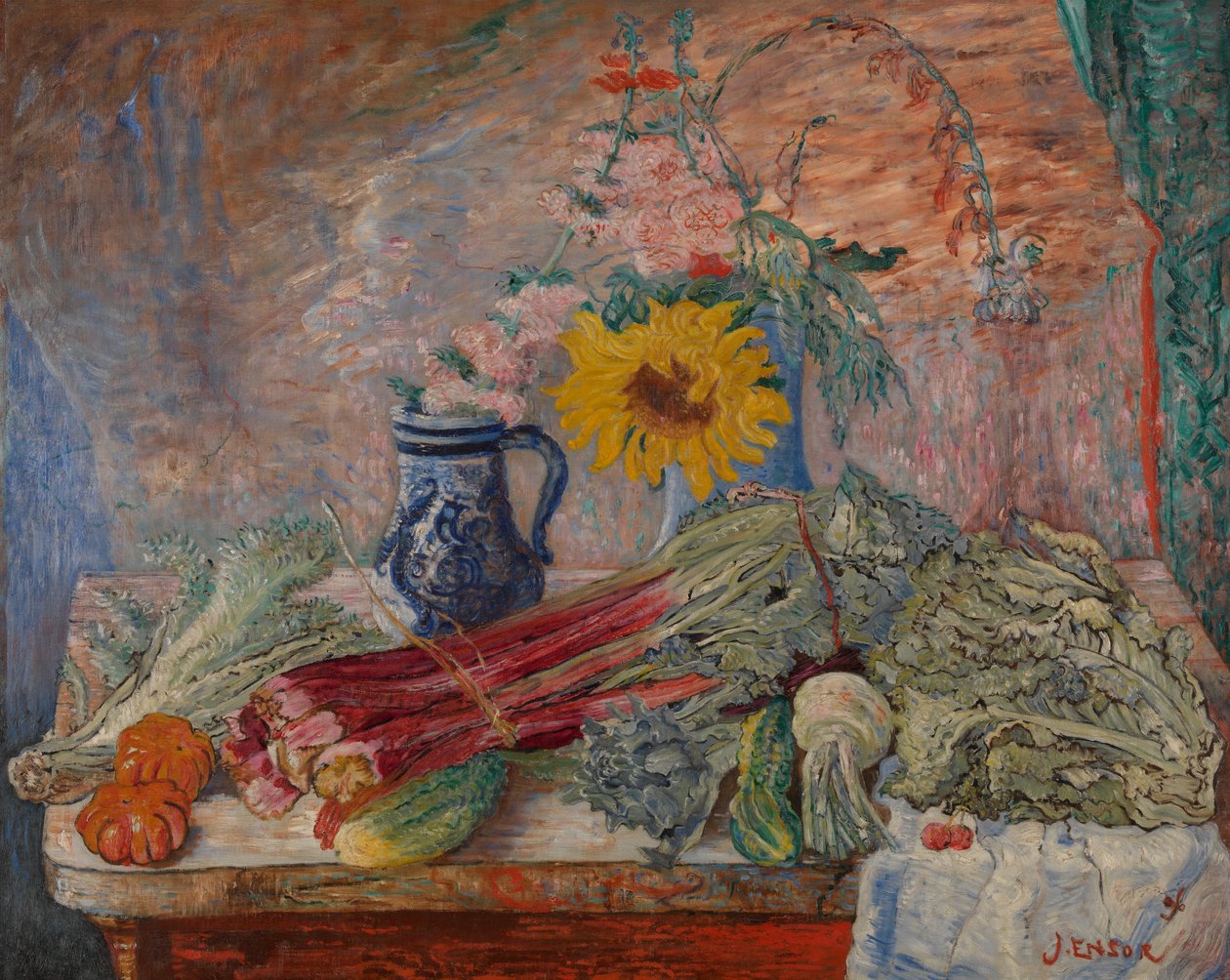 Çiçekler ve Sebzeler by James Ensor