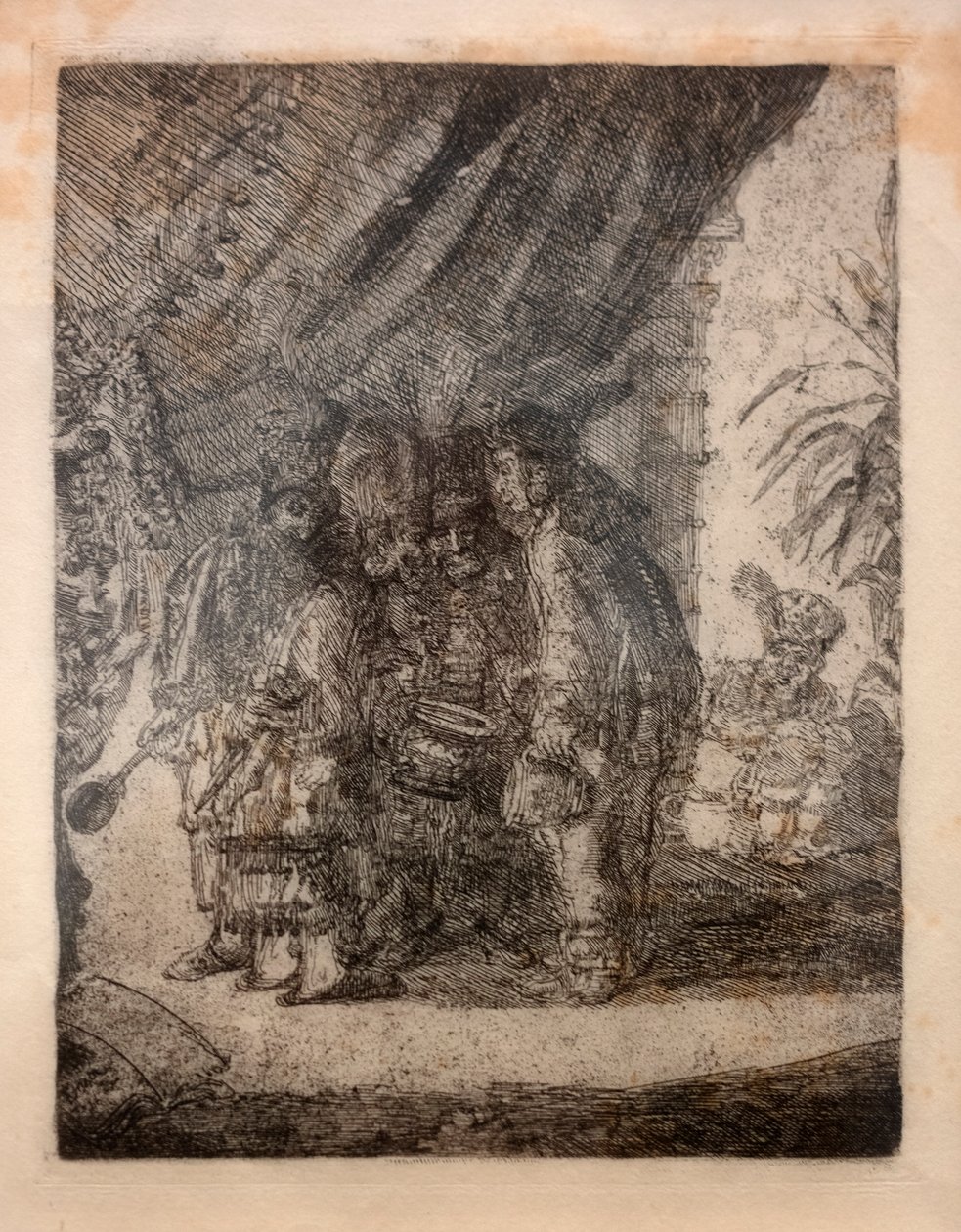Ünlü İranlı doktorlar Iston, Pouffamatus, Cracozie ve Transmouffe, Arabela Savaşı'ndan sonra Darius'un Taburesini incelerken by James Ensor