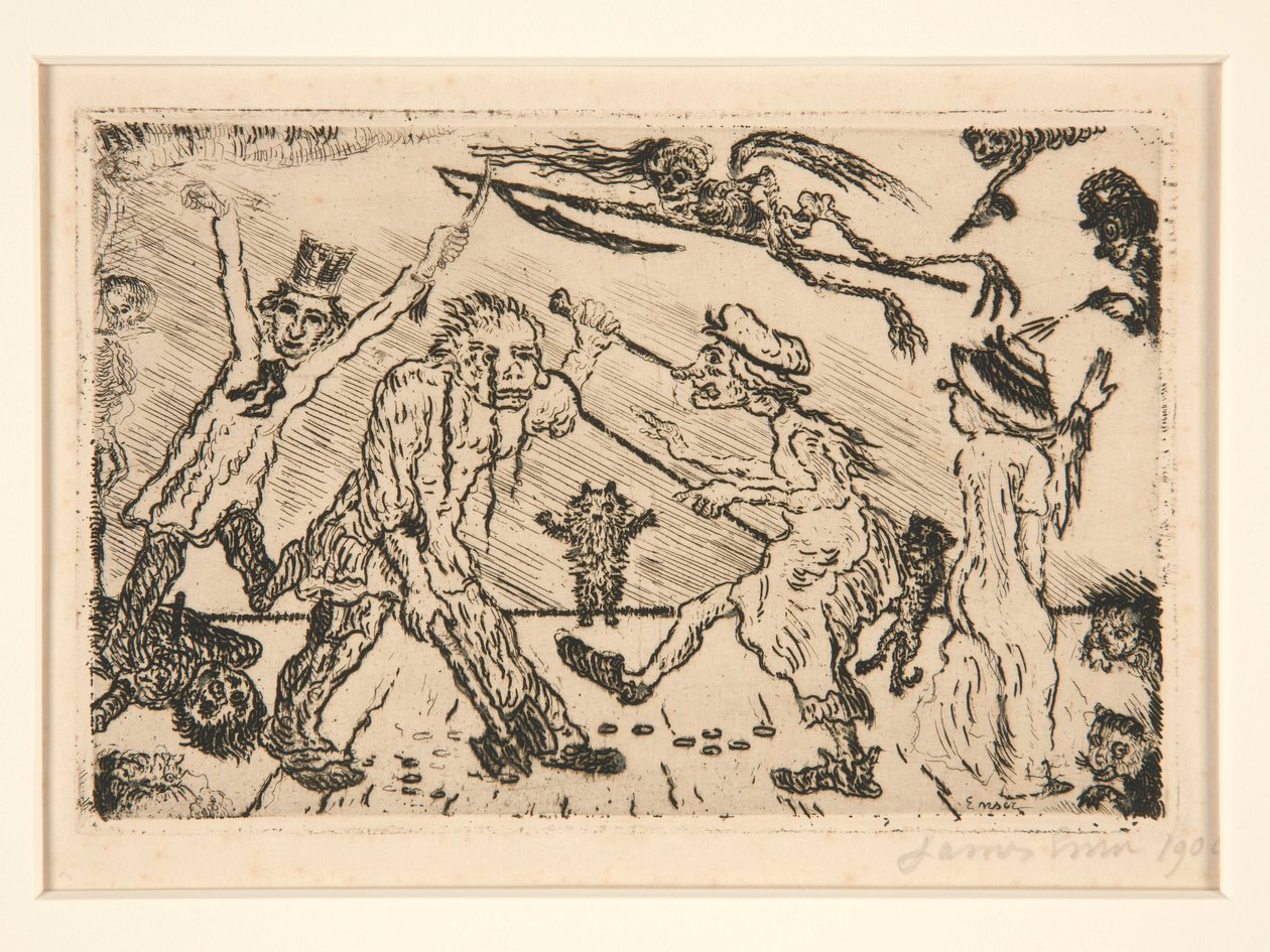 Les pöch?s capitaux (Ölümcül Günahlar) portföyünden La colère (Gazap) by James Ensor