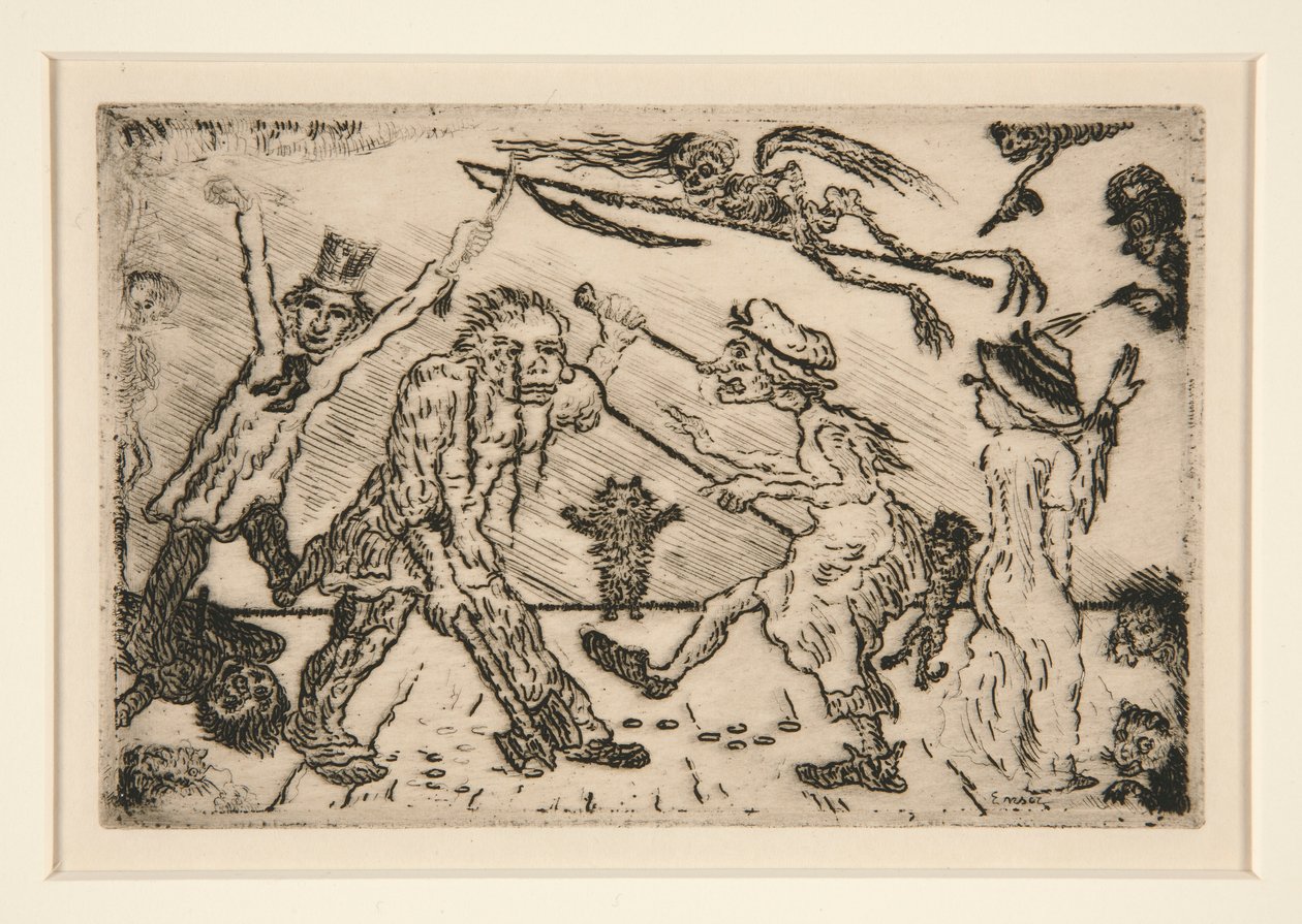 Les pöch?s capitaux (Ölümcül Günahlar) portföyünden La colère (Gazap) by James Ensor