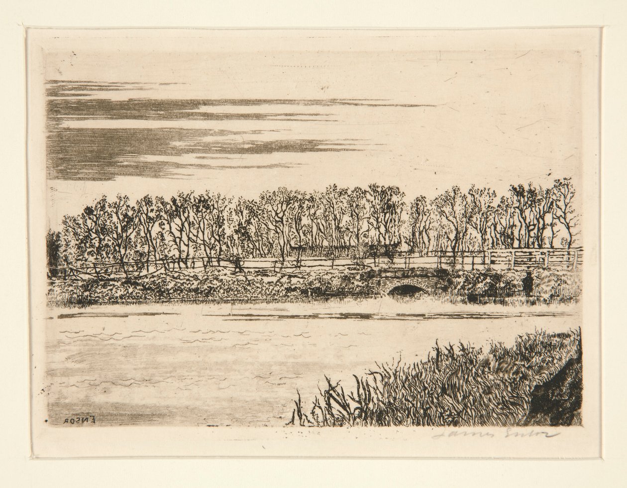 Le pont du bois? Ostende (Oostende Ormandaki Köprü) by James Ensor