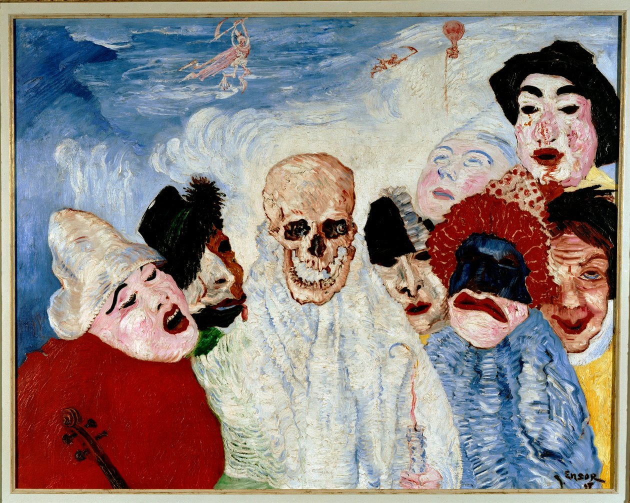 Maskeler ve ölüm Maskeler ve ölüm, 1897. by James Ensor