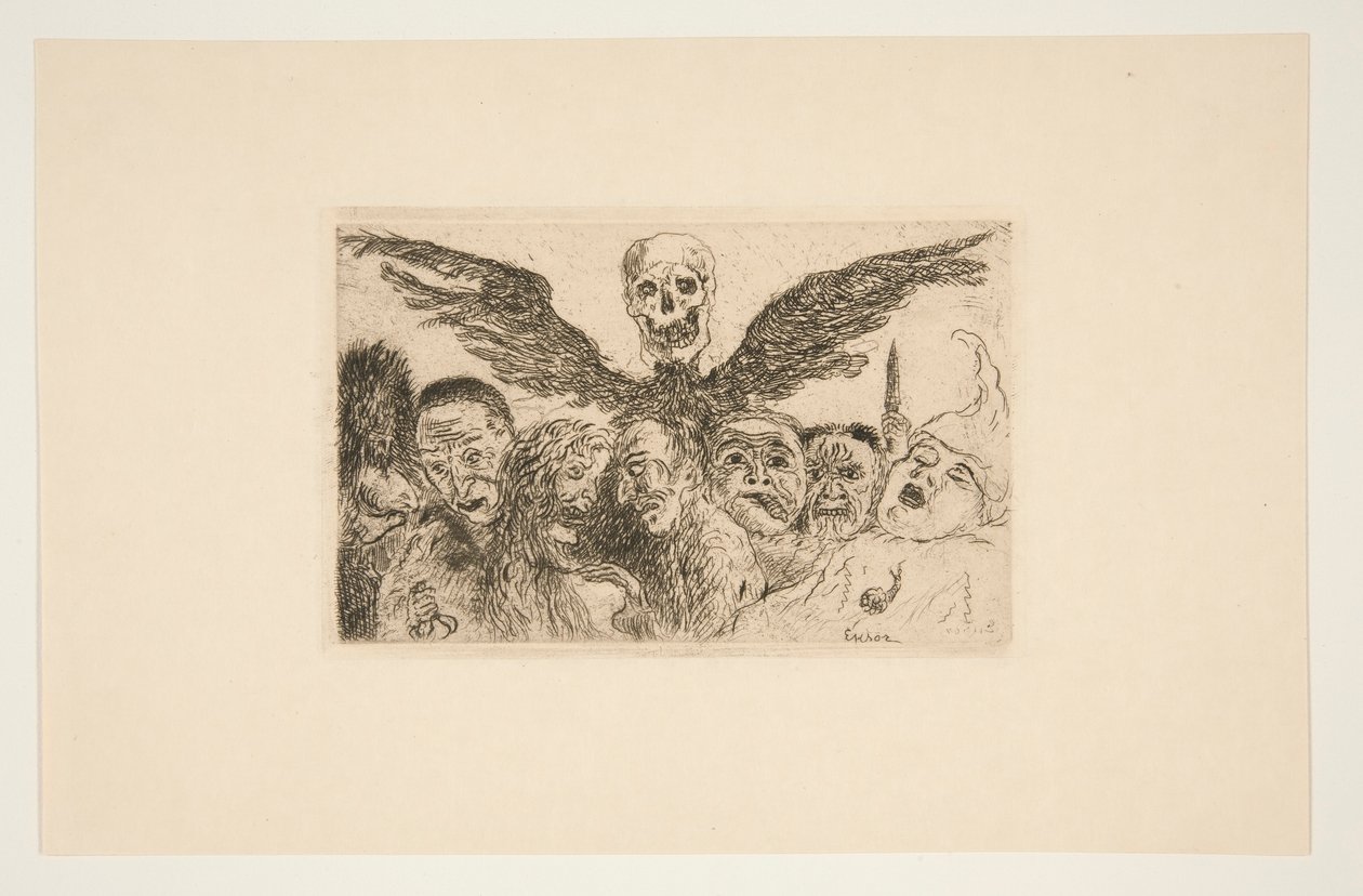 Les septs p?ch?s capitaux domin?s par la mort (Ölümün Hakim olduğu Yedi Ölümcül Günah), Les p?ch?s capitaux (Ölümcül Günahlar) portföyünden by James Ensor