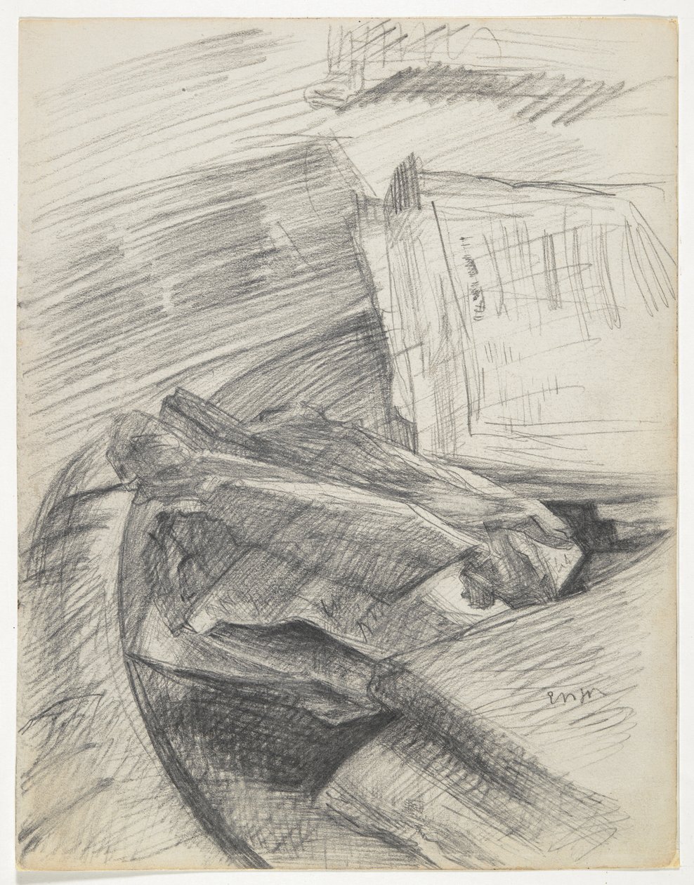 Bir Masada Düzenlenmiş Kağıtlar ve Kitaplar by James Ensor