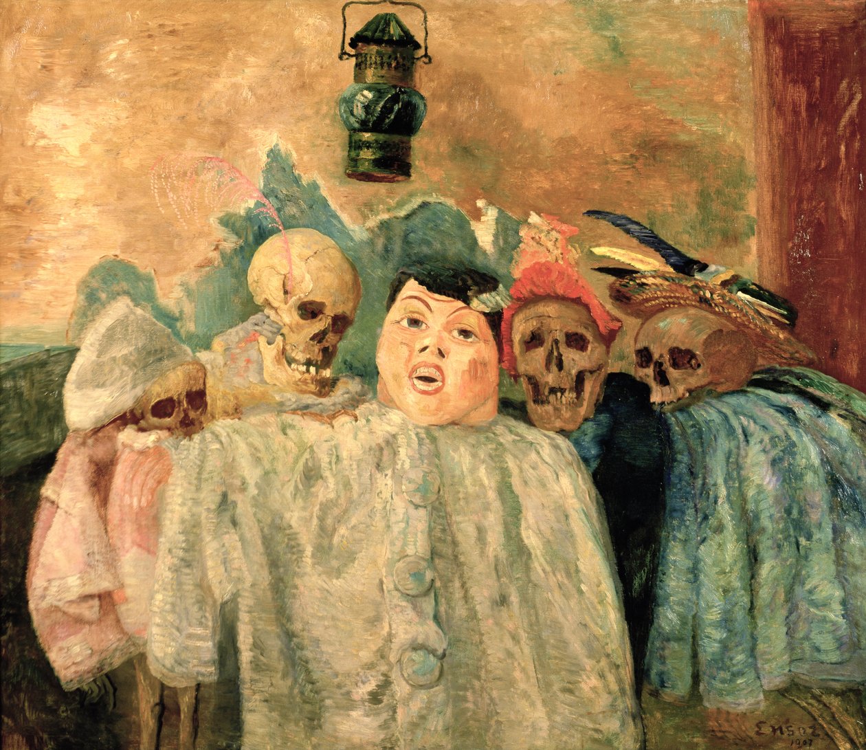 Pierrot ve İskeletler by James Ensor