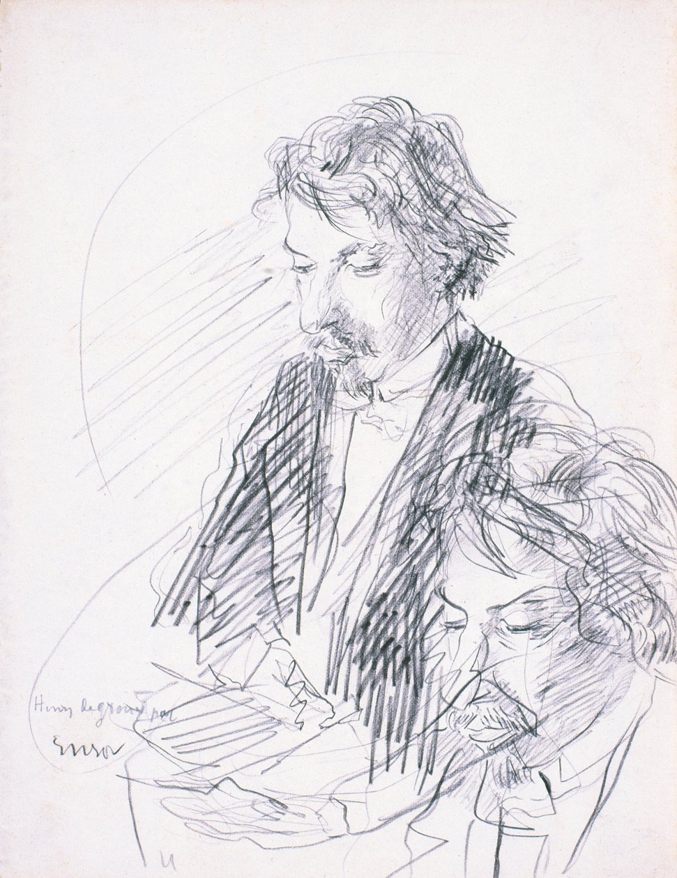 Sanatçının portresi, Henry de Groux by James Ensor