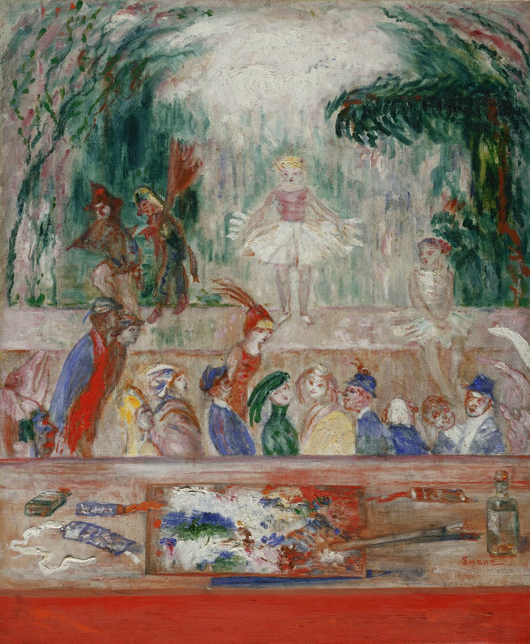 Paletten Işınlar, 1930 dolayları (tuval üzerine yağlıboya) by James Ensor