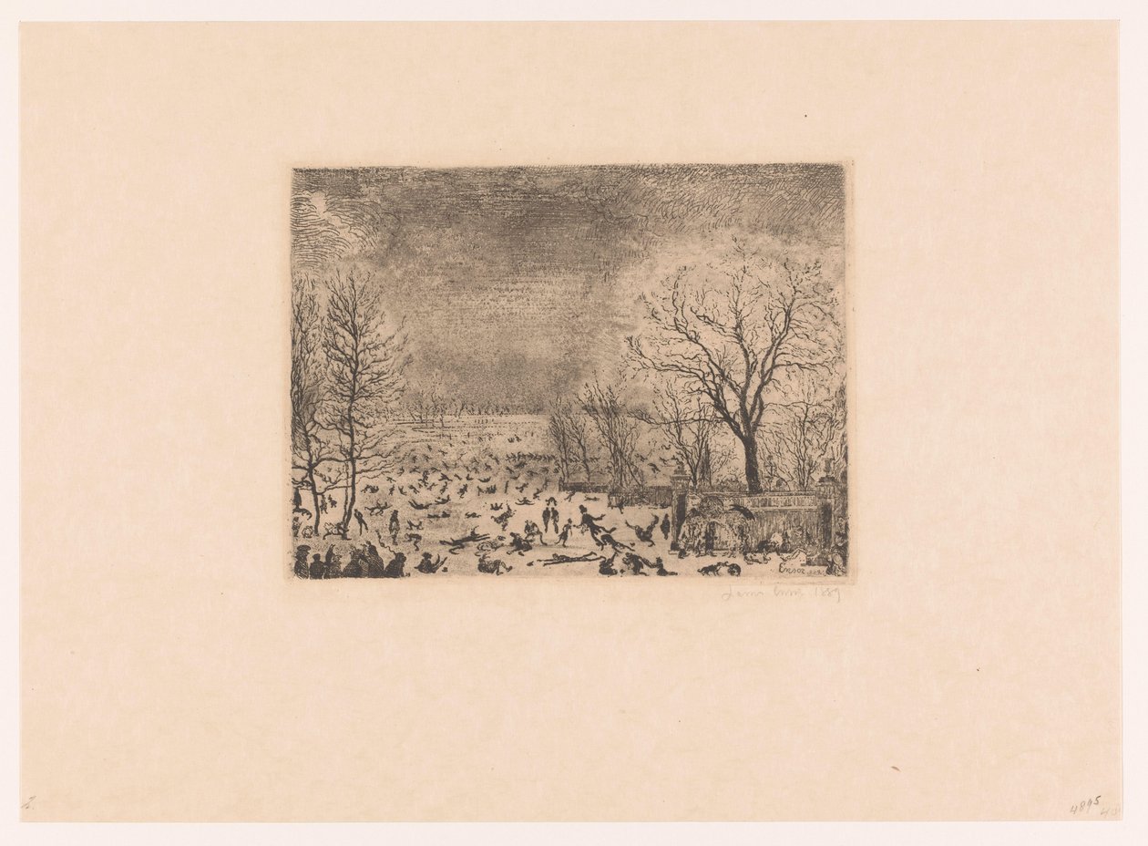 buz patenciler les patineurs by James Ensor