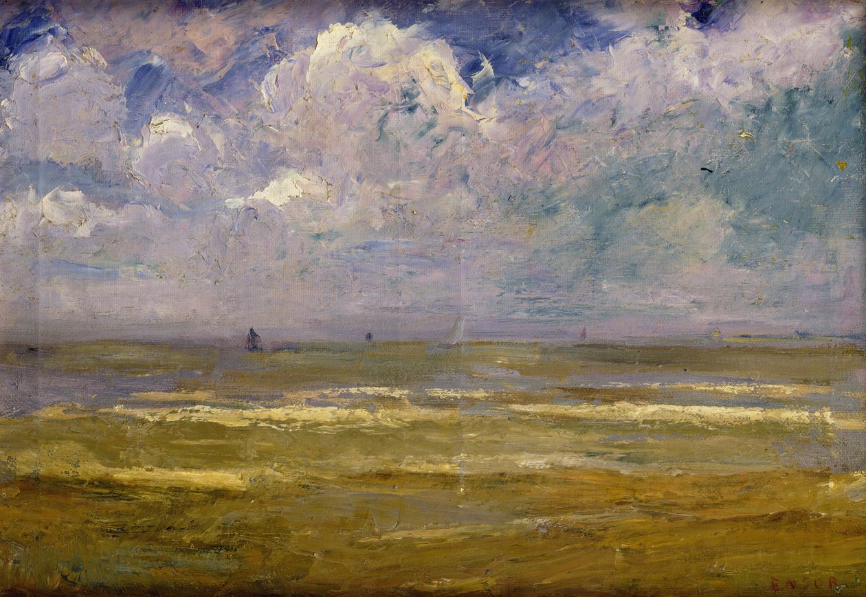 Deniz manzarası (tuval üzerine yağlıboya) by James Ensor