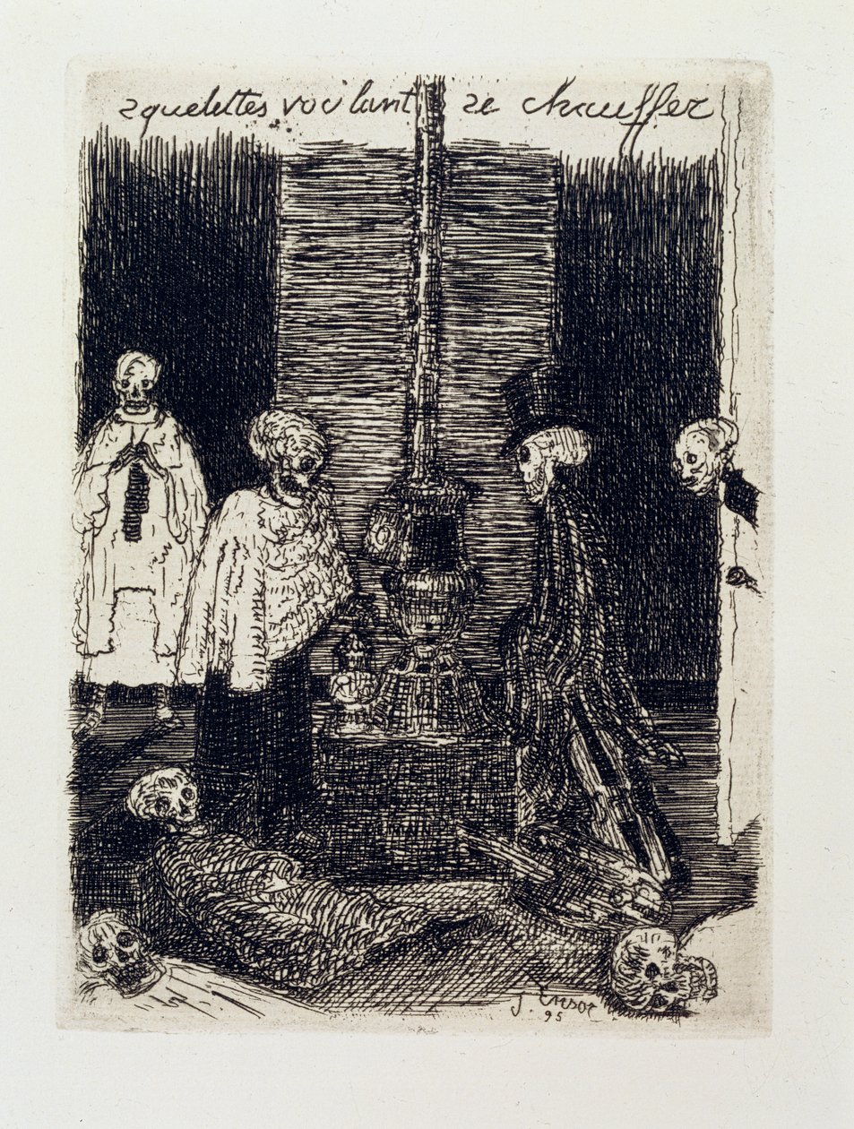 Kendilerini Isınmaya Çalışan İskeletler by James Ensor
