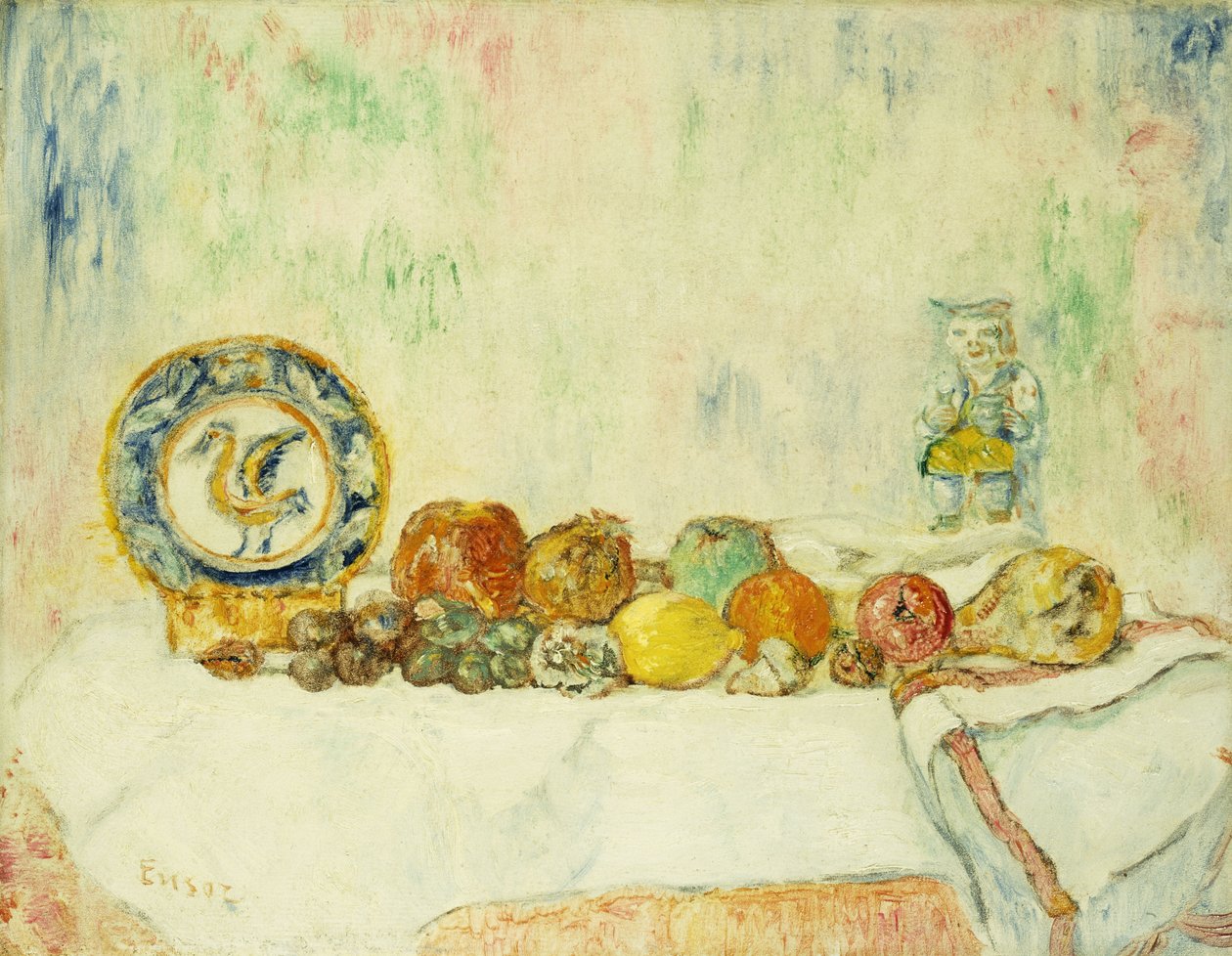 Meyveli Natürmort; Nature Morte aux Meyveler by James Ensor
