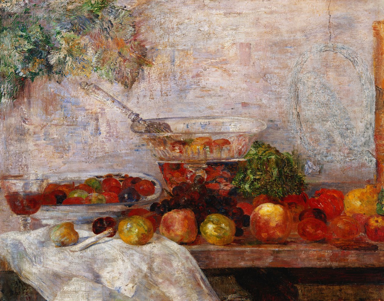Papağanlı Natürmort; Nature Morte au Perroquet by James Ensor