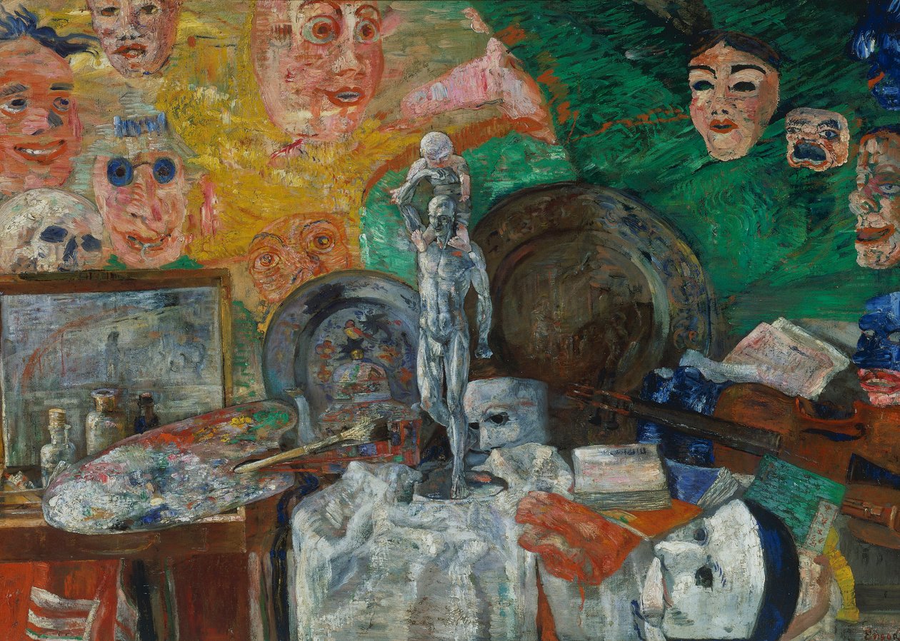 Stüdyoda natürmort veya Sanatın nitelikleri by James Ensor
