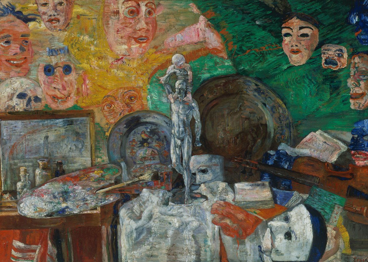 Stüdyoda natürmort veya Sanatın Nitelikleri by James Ensor