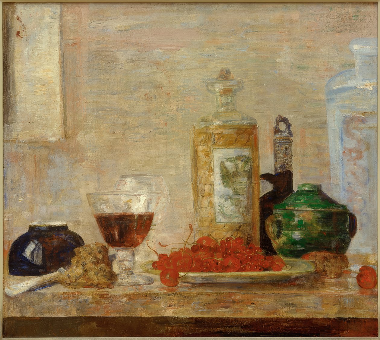 Kiraz ile natürmort by James Sidney Ensor