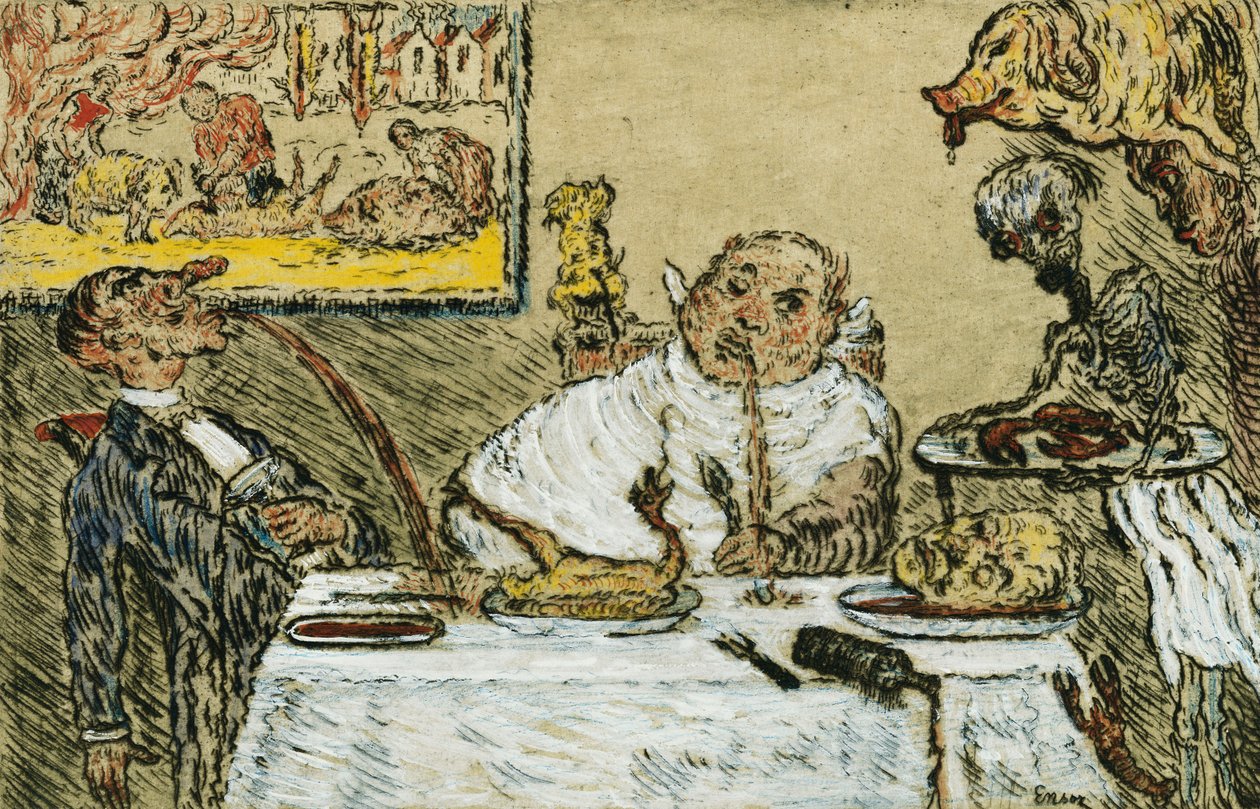 Ölümcül Günahlar; Sermaye Balıkçılığı by James Ensor
