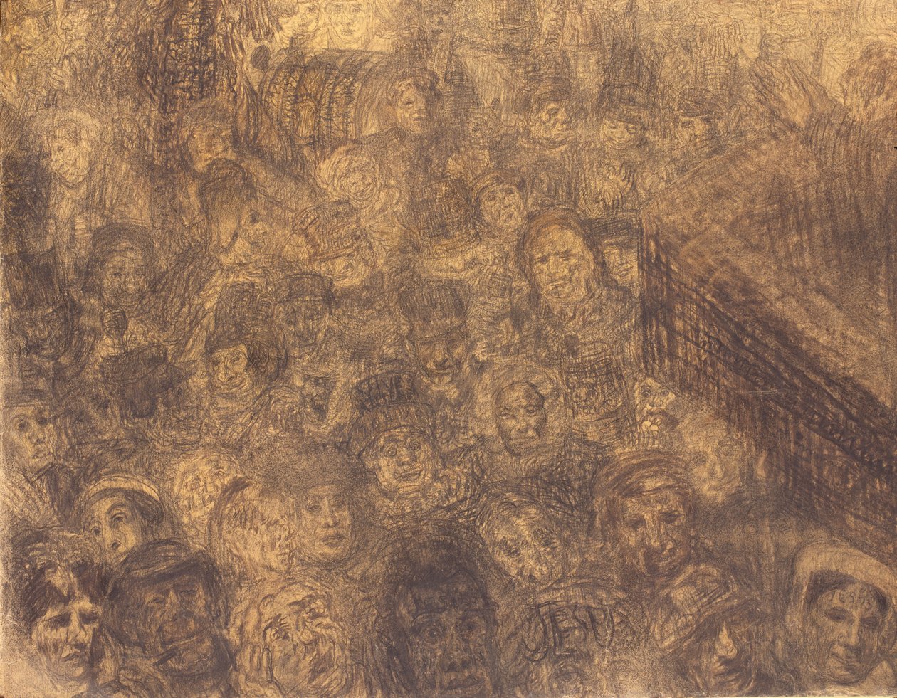 Canlı ve Parlak: İsa'nın Kudüs'e Girişi (conte) by James Ensor