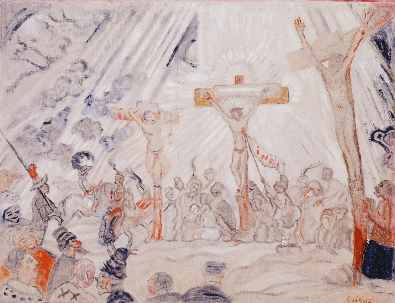 Calvarieberg'in Zor Durumu; Le Calvaire-De Calvarieberg by James Ensor