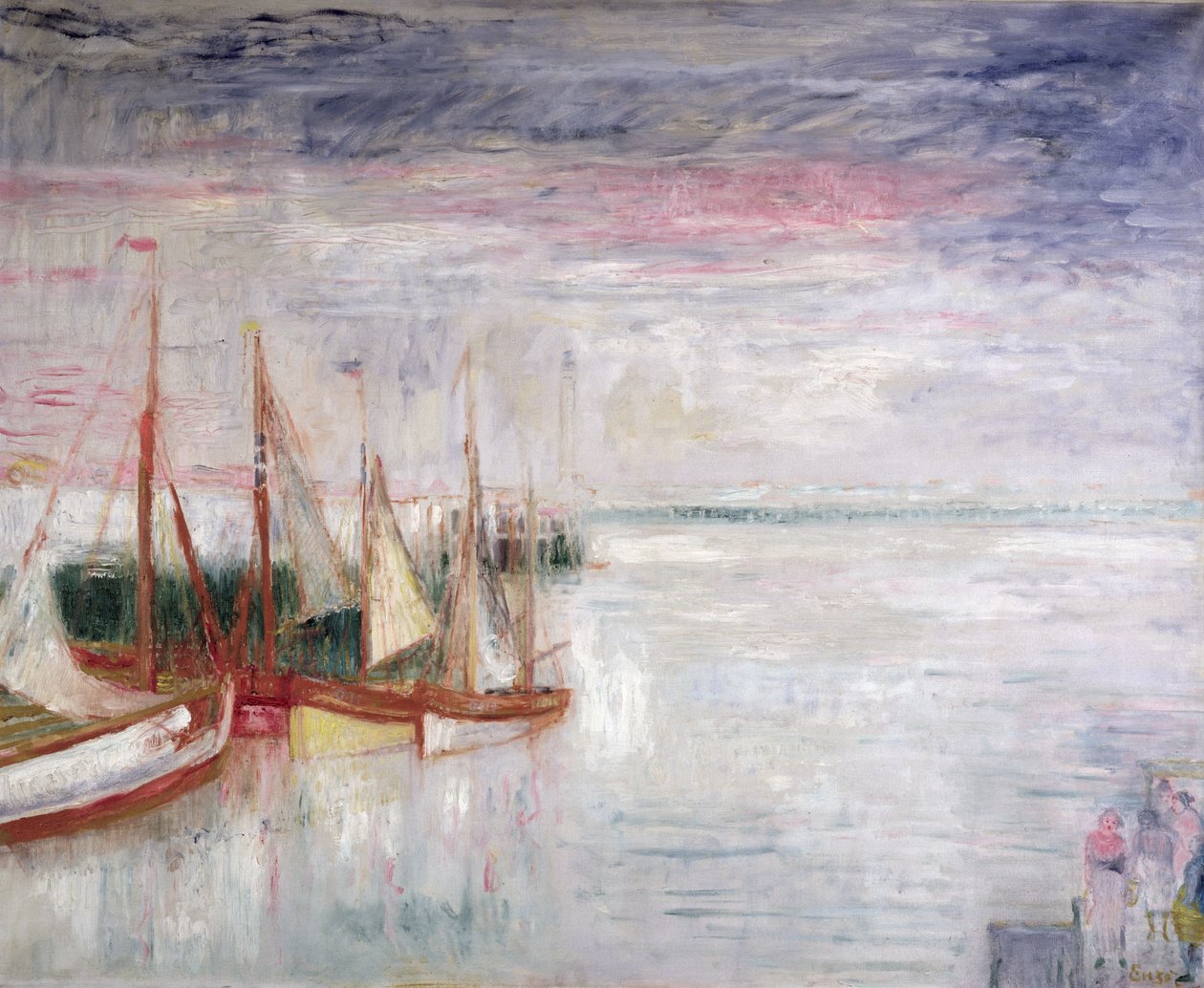 Oostende Limanı (tuval üzerine yağlıboya) by James Ensor