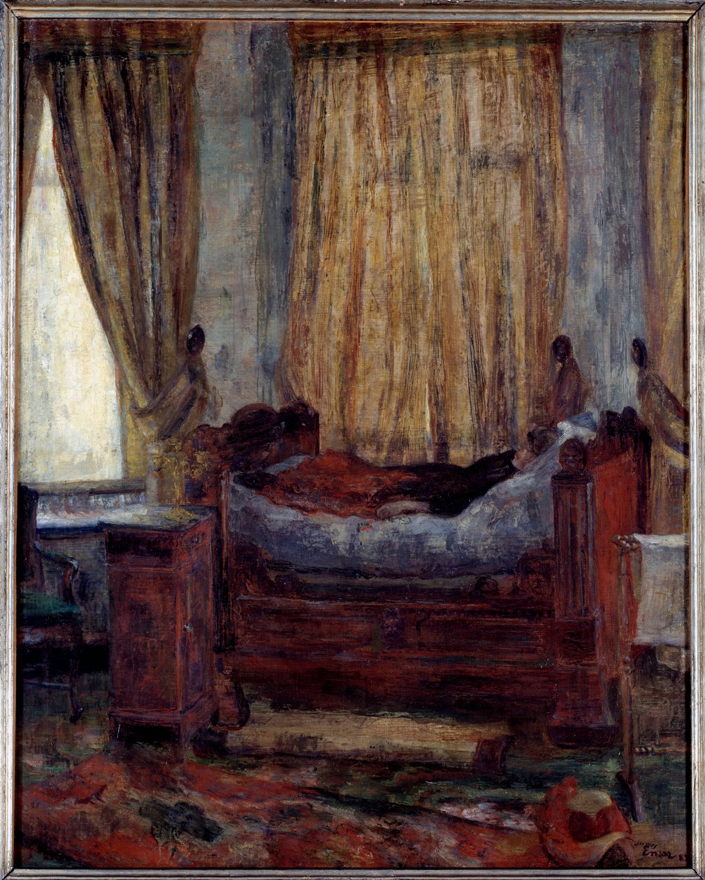 Bayan sıkıntıda. Resim James Ensor (1860-1949) Ec. Bel by James Ensor