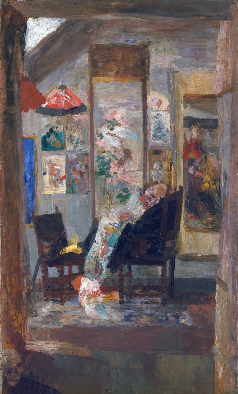 etrafında chinoiseries ile iskelet by James Ensor