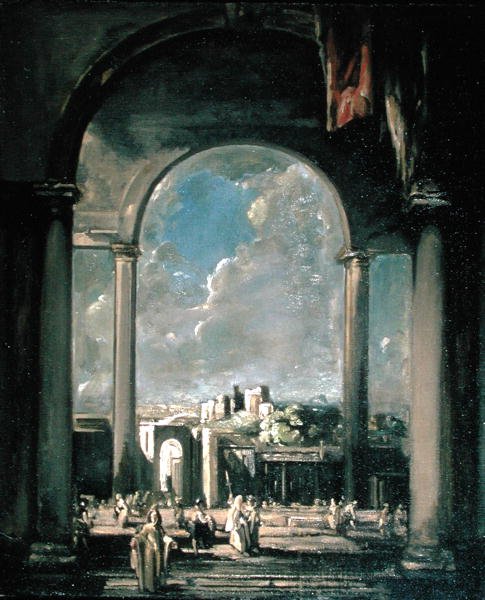 Kemer Altındaki Figürler (tuval üzerine yağlı boya) by James Ferrier Pryde