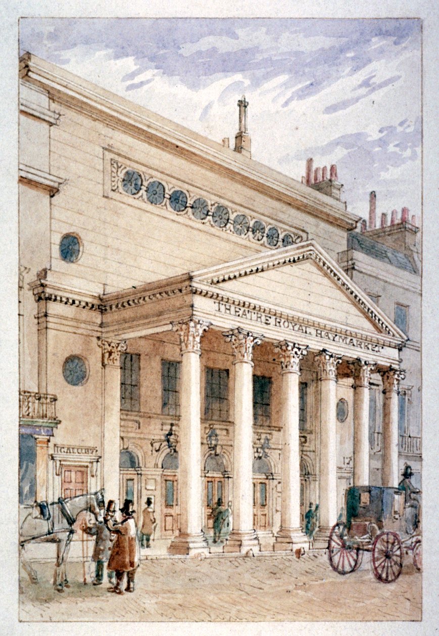 Kraliyet Tiyatrosu, Haymarket, Westminster, Londra, c1840 by James Findlay