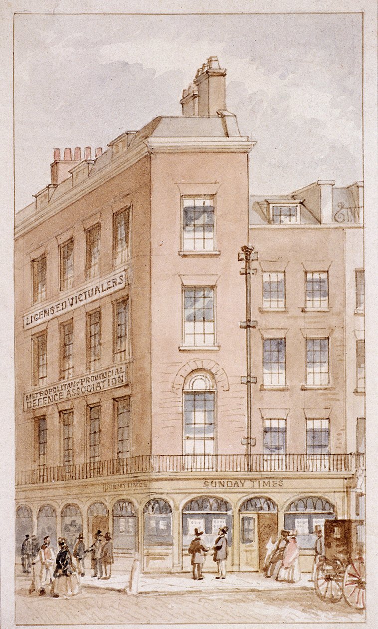 103-104 Fleet Street, Londra, c1820 by James Findlay