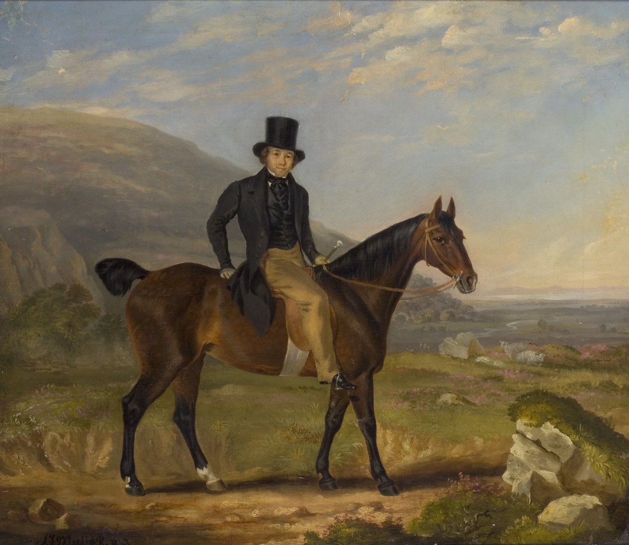 At sırtında beyefendi by James Flewitt Mullock